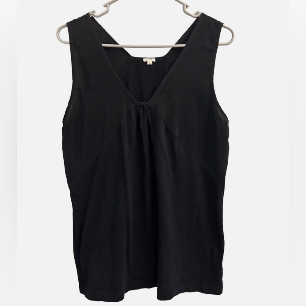 J. Crew silk & cotton sleeveless blouse black